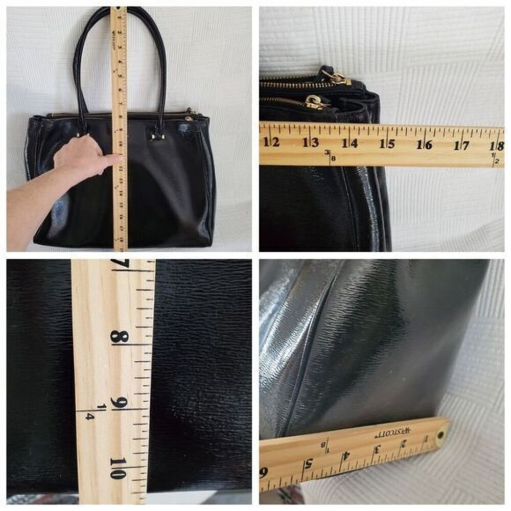 Kate Spade Large Black Leather Bag Tote READ - Picture 8 of 9